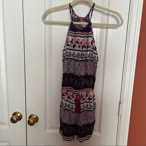 Purple, floral, romper, slightly damaged (see last picture)